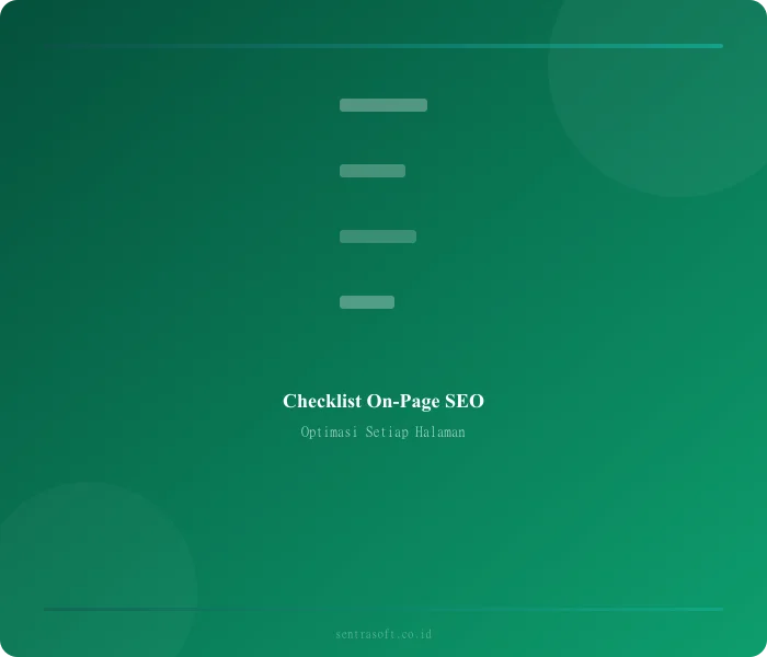 Ilustrasi checklist optimasi on-page SEO untuk setiap halaman website